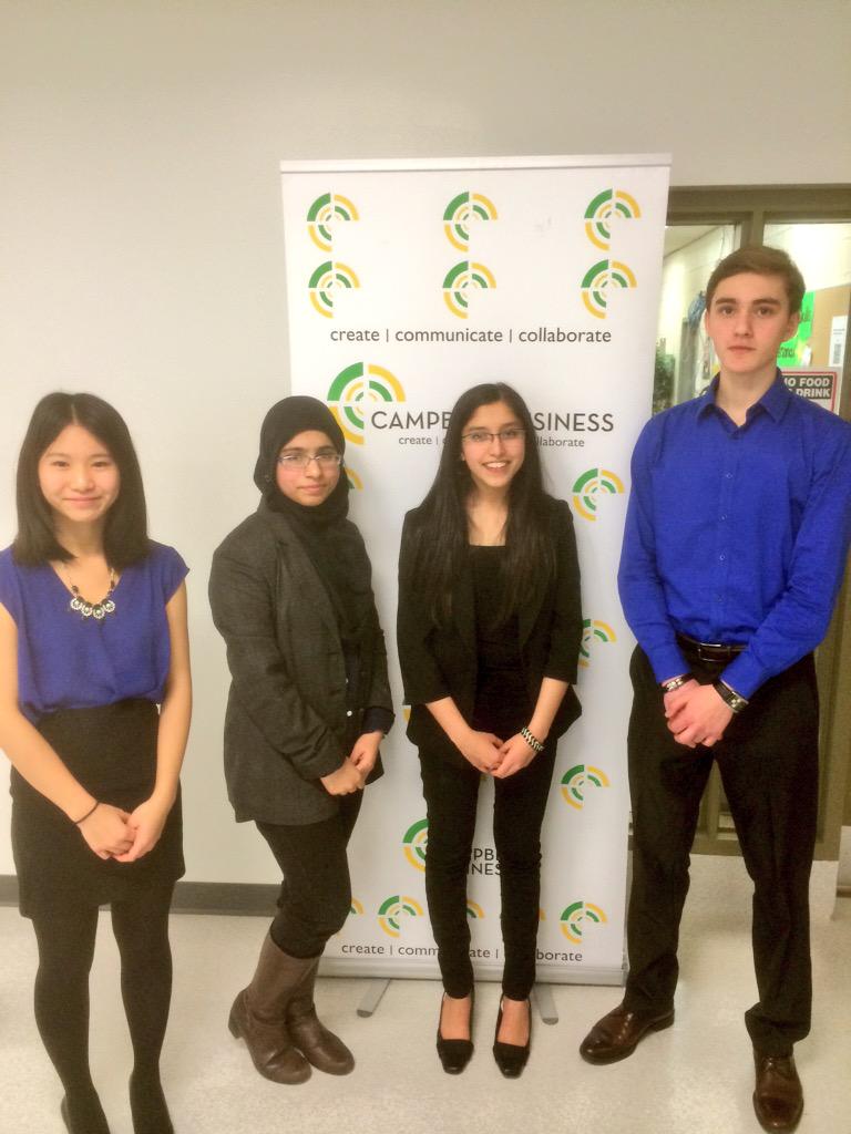 MrMcFarlen's tweet photo. A special #TBT for BST student Dua and her case comp team of up and coming biz students from sem 1! #CampbellBiz http://t.co/hSI6GmTIlz