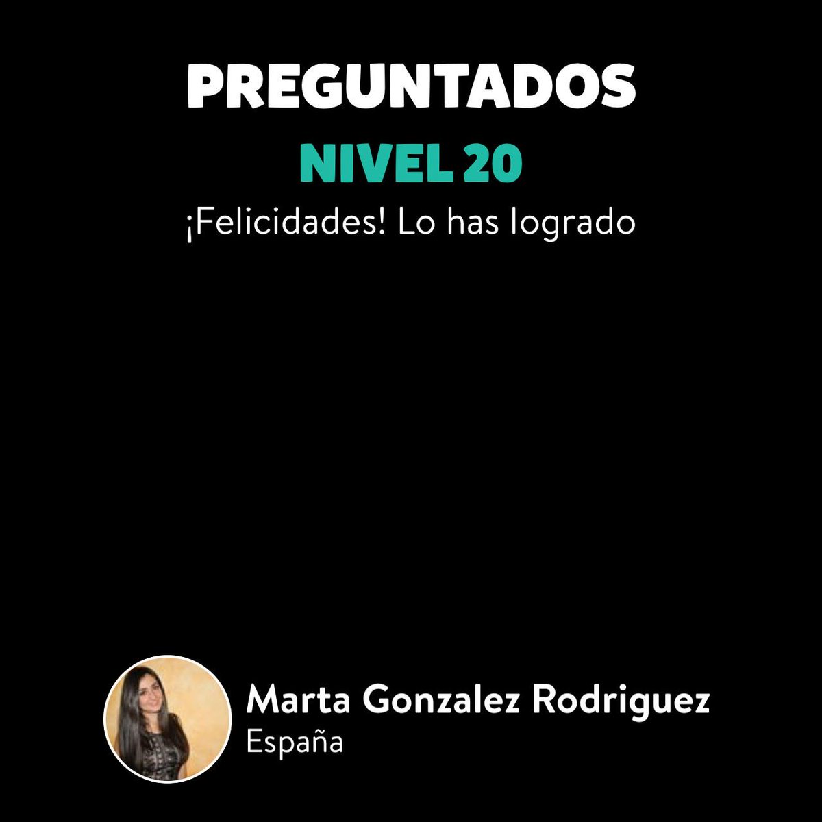martagr22's tweet photo. ¡Marta Gonzalez Rodriguez ha subido al Nivel 20 en Preguntados! http://t.co/uZwTsnADoR http://t.co/IwgHfzhFow