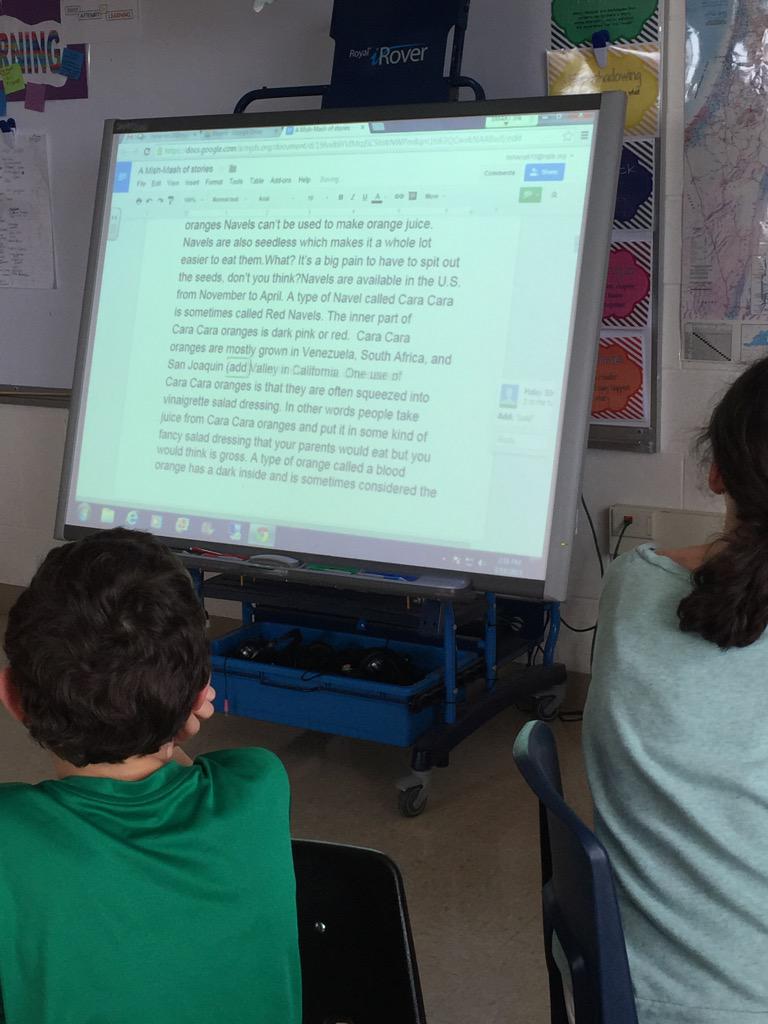 MJDS5's tweet photo. Peer editing a novel written for a #geniushour  project! @sewilkie @RonBergerEL can't wait to read the next draft! http://t.co/1NSo2bcskg
