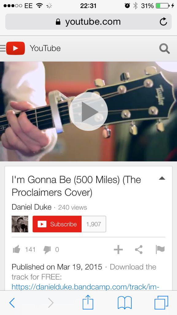 puckett_90's tweet photo. This was overdue! @iamdanduke 👏👌 keep the music coming ✌️ #500miles #danielduke http://t.co/1hcAFtlQBp