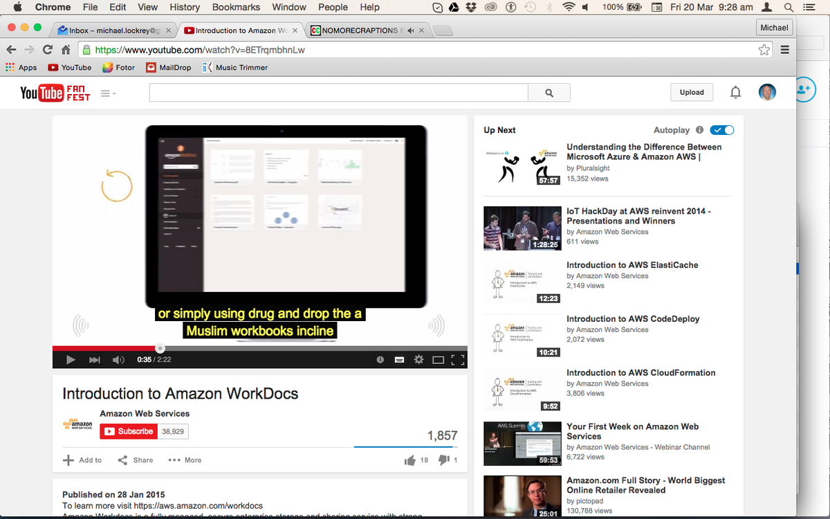 mlockrey's tweet image. @amazon @amazonhelp #AmazonWorkDocs is mentioned and three times it's something to do with #Muslims (2/2)