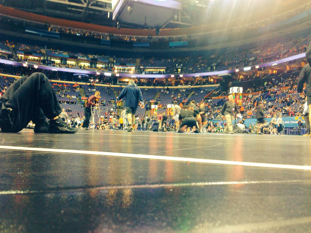 nwcawrestling's tweet photo. The madness continues with session 2.... #d1wrestle http://t.co/ipmAomK4UO