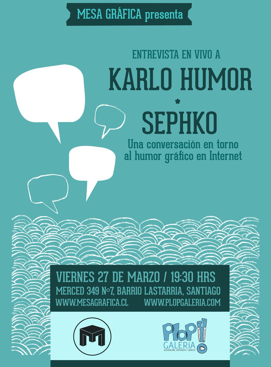 MesaGrafica's tweet photo. Te invitamos a una versión de #MGPresenta en @PLOPGaleria junto a @Humorarte y @Sephko :D 27/3 a las 19:30 hrs :) http://t.co/Qp16ooGRJb