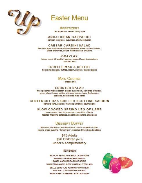 UpHouston's tweet image. Easter Sunday Brunch at Up. 3 Courses. $45/adults. $20/kids. 10:30 AM - 3 PM. 713-640-5416. UpRestaurant.com