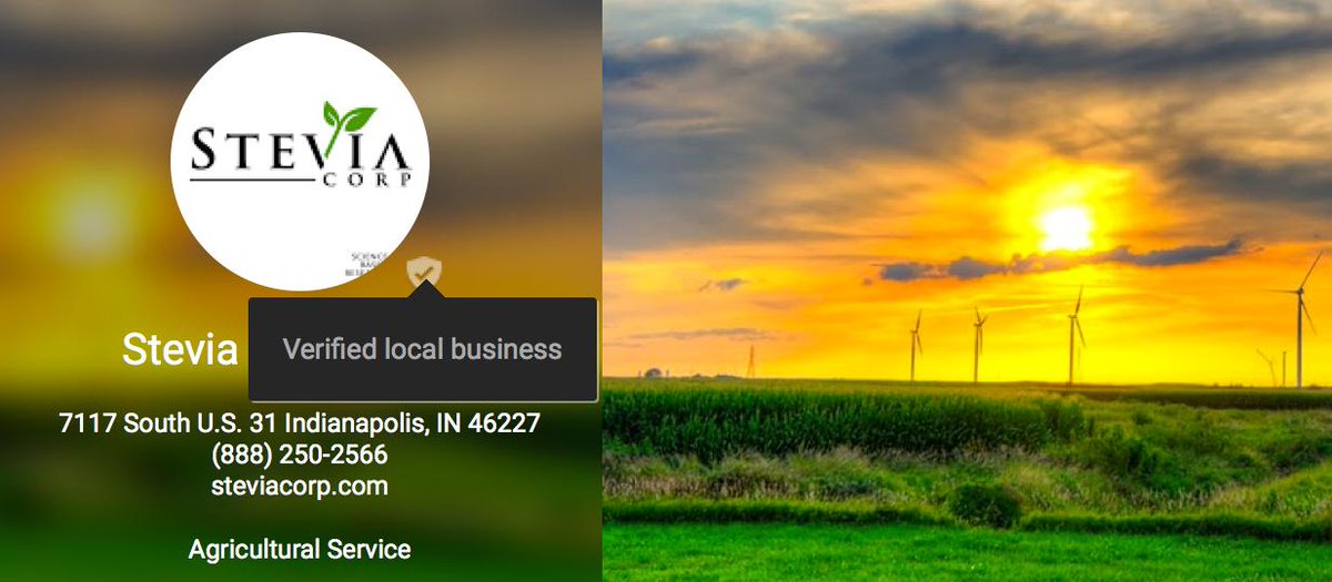 SteviaCorp's tweet image. @google Finally verified. Thank you! Proud to be in the #HoosierState with @IndianaHIA working with @AgResearchPU