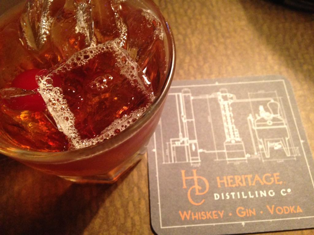 #ThirstyThursday complete with a #BatchNo12 Rye Manhattan 🙌 #HeritageDistilling