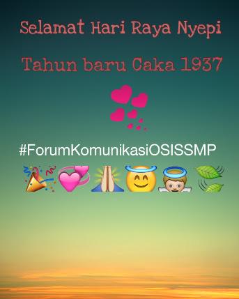 Kami mengucapkan selamat hari raya nyepi untuk seluruh umat hindu. Selamat melaksanakan catur brata penyepian :):)