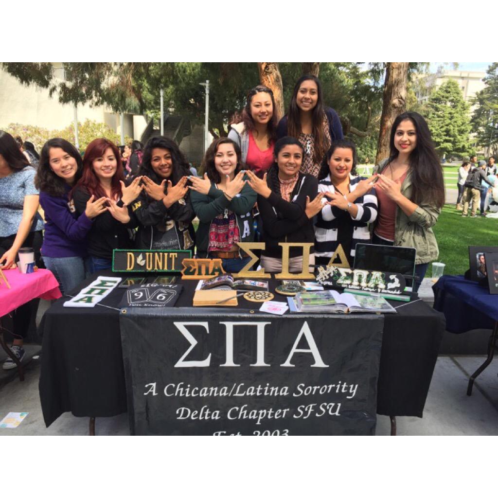 DeltaEllas's tweet image. Sigmas tabling at the 21st annual Cesar E. Chavez celebration today. #SFSU #DeltaChapter #DUnit #ΣΠΑ