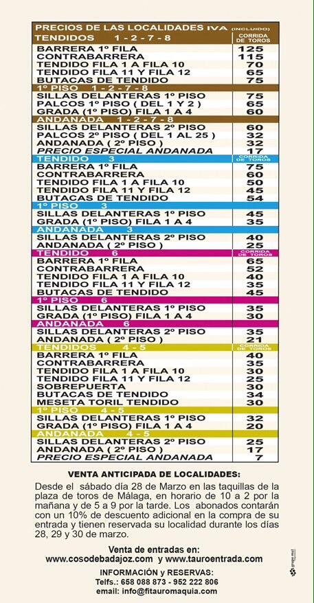 tauraula's tweet photo. Precios, fechas y horarios de venta de entradas para el Sabado Santo #4abril en La Malagueta @CosodeBadajoz http://t.co/tNXusnzfVP