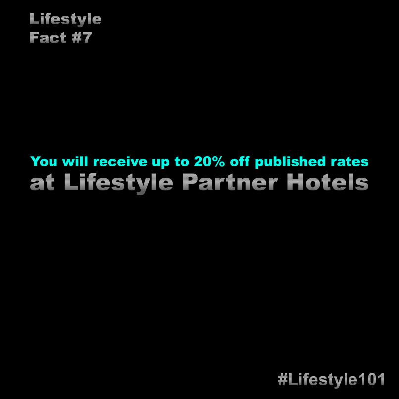 LifestyleRwrds's tweet image. Lifestyle Fact #7 
As a Lifestyle Member you will receive 20% off published rates at @legacyhotels! #Lifestyle101