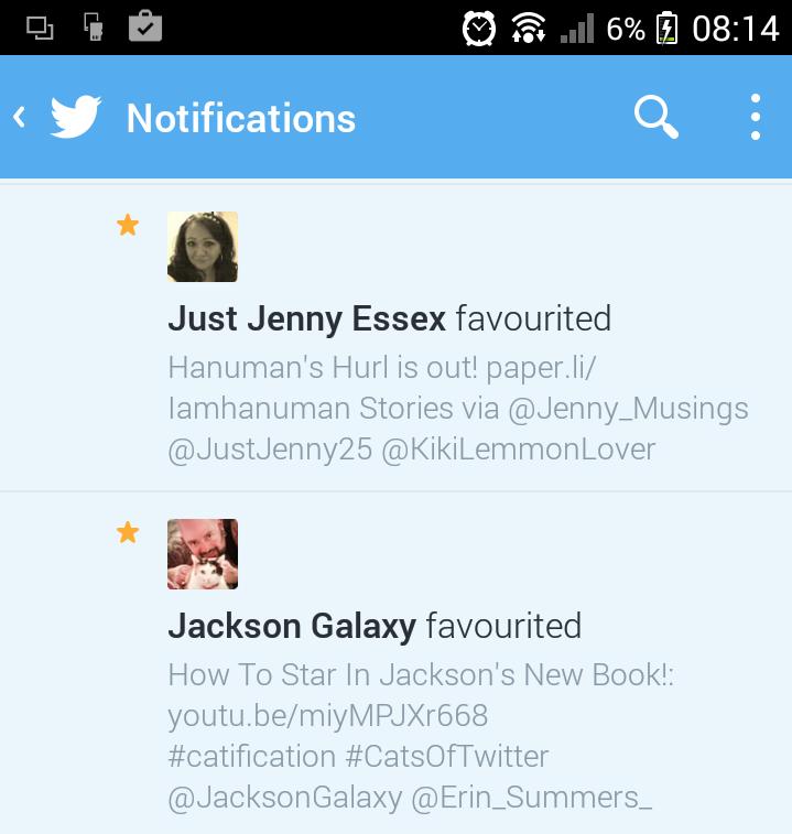 Iamhanuman's tweet image. So pumped this morning to see @JacksonGalaxy favourited my tweet!
#catifytosatisfy