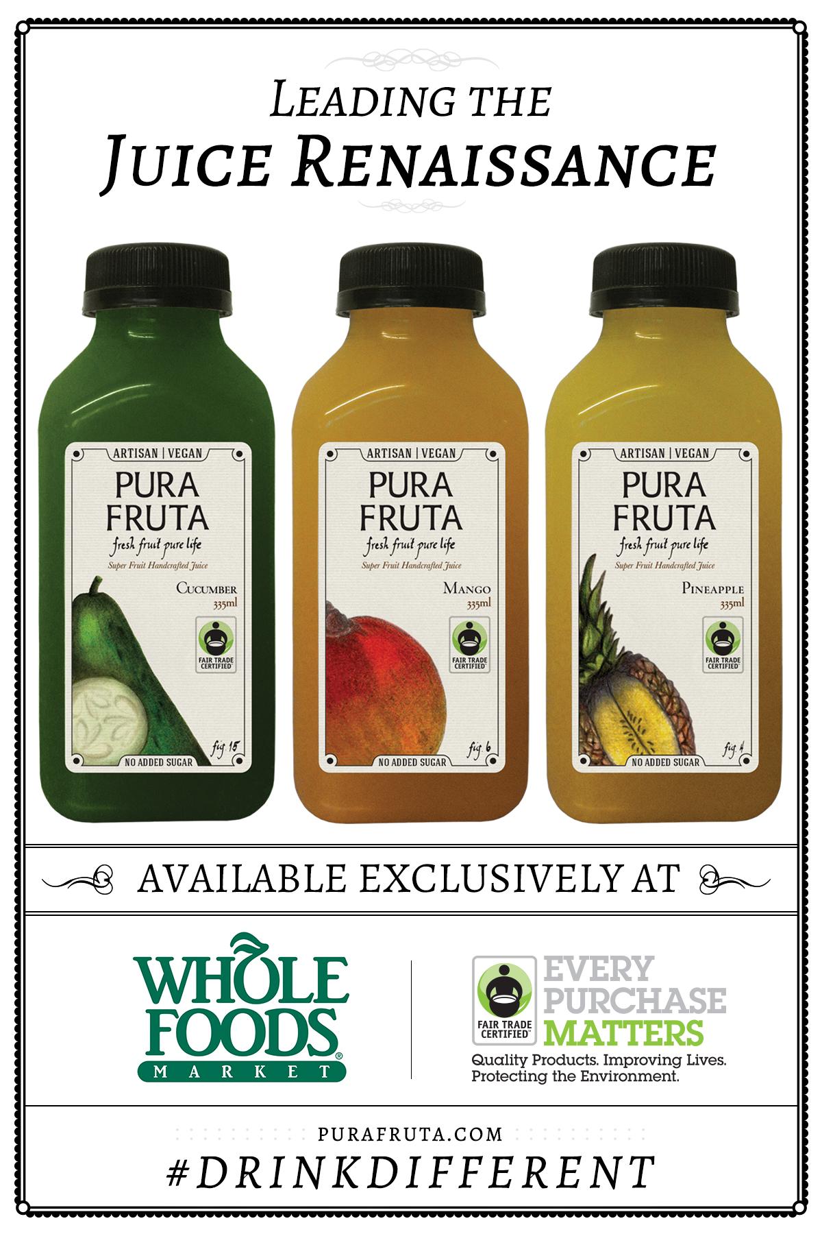 Pura Fruta All You Need Is Juice Purafruta Fairtrade Available Exclusively At Wholefoodsnyc Drinkdifferent Onejuiceaday Http T Co Y2urrg39ti