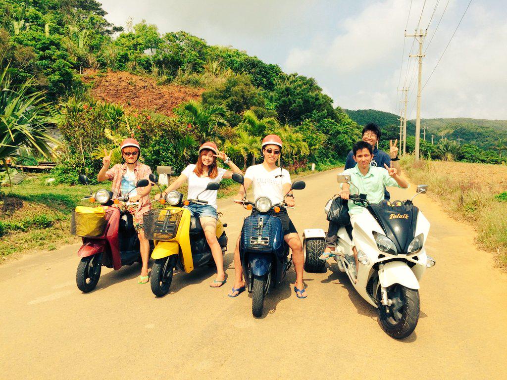 東京農業大学ダイビングクラブ 今日は石垣島でバイクを借りてツーリング 島の最北端まで 女子二人は離島に旅たち もう一人はクロスバイク借りて島を散策 オオイカリナマコを発見したそーですよ Http T Co Rbm0ldpgbe