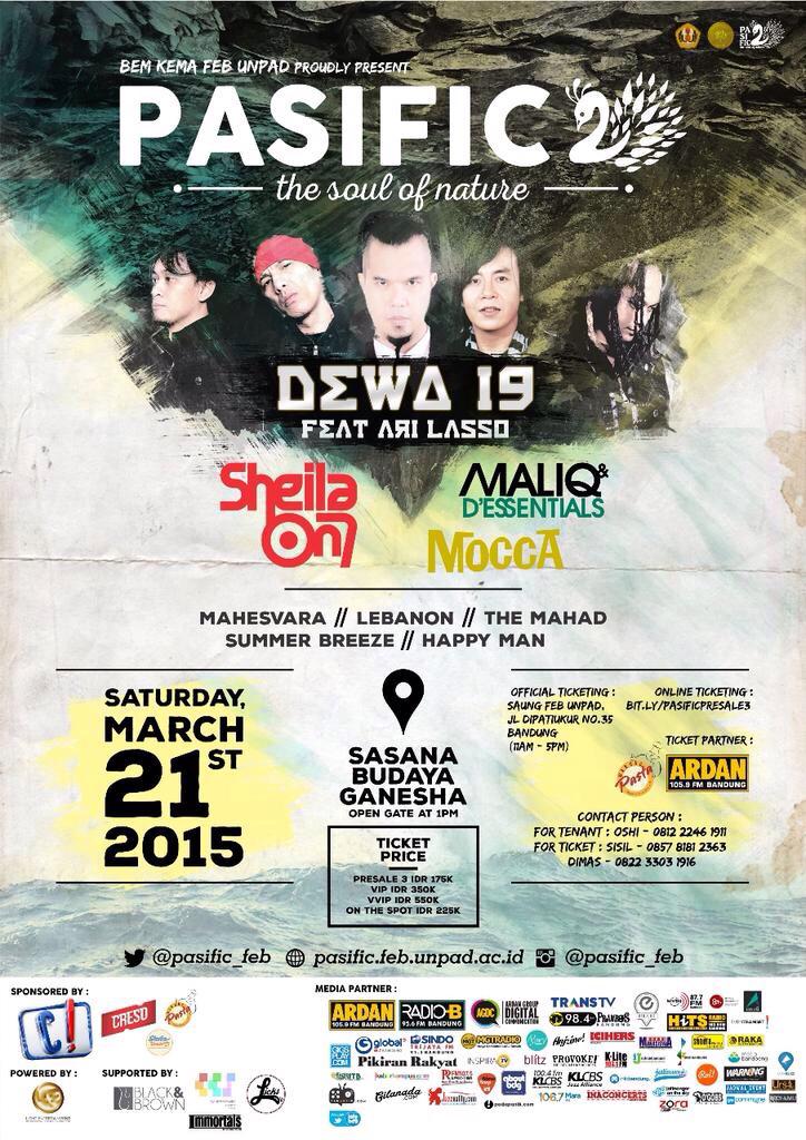 Dewa19 ft <a href="/Ari_lasso/">#arilasso</a> ,Sabuga Bandung,Sabtu 21 Maret 2015 #Dewa19