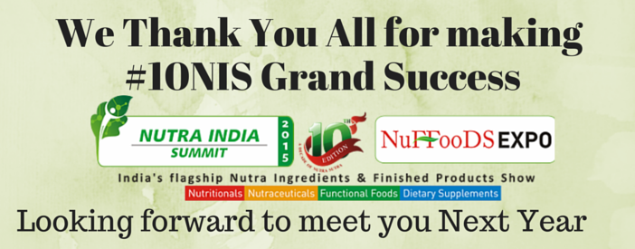NutraIndia2015's tweet photo. We Thank You All for making the #10NIS Grand Sucess!!! Looking forward to see you in Next Edition #NutraIsSutra http://t.co/HQnZpDCYy9