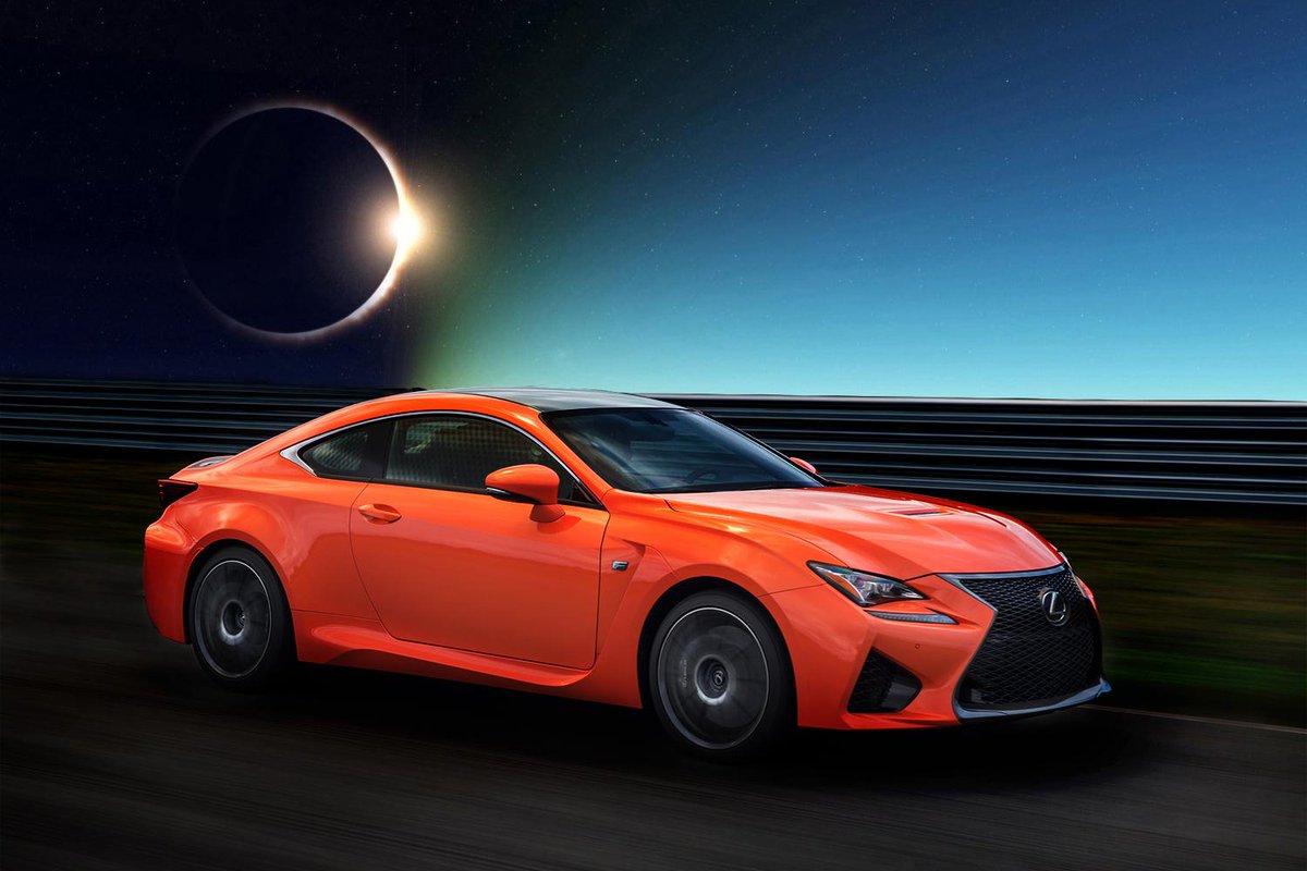 LexusUK's tweet photo. Eclipse everything with #LexusRCF in Solar Flare. #eclipse2015 http://t.co/q7jg34DmiL