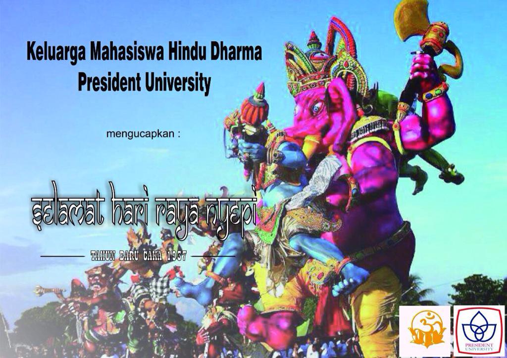 KMHD PresUniv mengucapkan Selamat menjalankan Catur Brata Penyepian, Tahun Baru Caka 1937.😇
