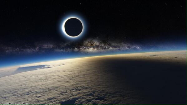 WozzaDJ's tweet image. @NewsShopper #SolarEclipse views from the Space Station, from Bromley &amp;amp; from the kitchen table