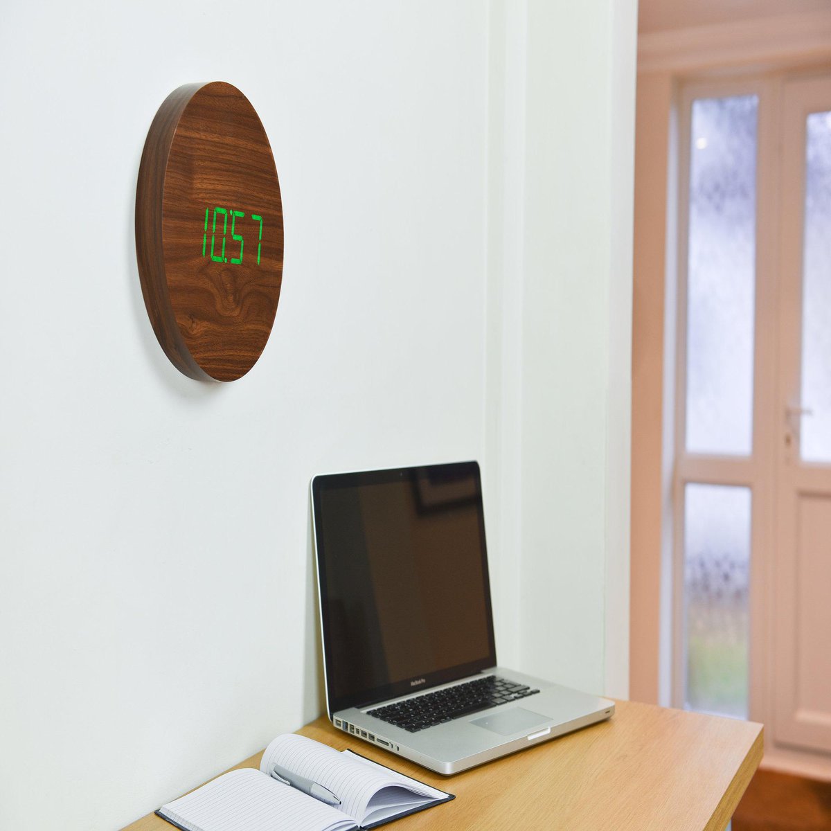 Our new Walnut Walnut Clock and Black Message Clock. Now in stock!! Check them out here: gingkoelectronics.com