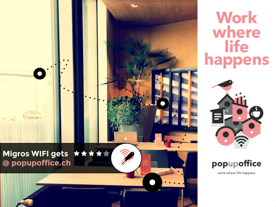 popup_office's tweet photo. @migros Restaurant at Löwenstr gets:
4 Stars for the WIFI
5 Stars for great skyline view
4 Stars #workingatmosphere http://t.co/pPgiRFeWuO