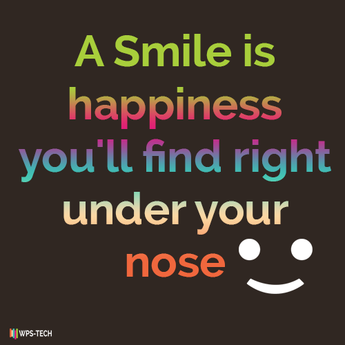 WPSTECHNK's tweet photo. A Smile is happiness you'll find right under your nose #InternationalDayOfHappiness #Designagency #webdesign #smile http://t.co/Qs5zia7mNm