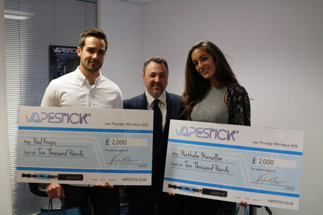 VAPESTICK's tweet photo. Congratulations again to our #VapestickIcon #Winners Paul & Nathalie! http://t.co/IO5QUq2U3Q @Nathalie23m #VAPESTICK http://t.co/7nzPAqmCDD