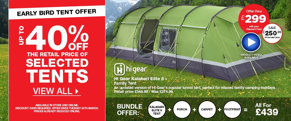 Up to 40% off selected tents, to help get your summer adventures underway

gooutdoors.co.uk/up-to-40-off-t…  Ends March 24th