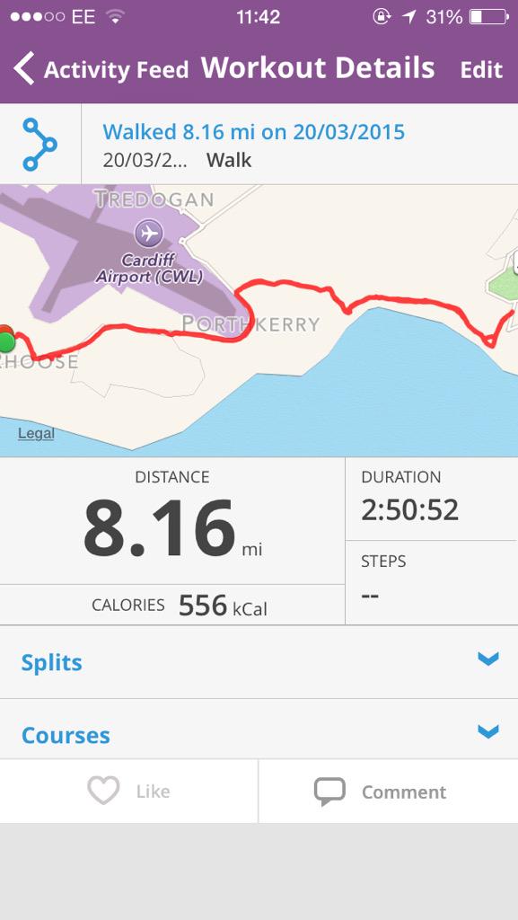 nicspearo's tweet photo. 8 miles & I've a blister - not good for 20 miles next Saturday @ThreePeaksTrial @kelvinspear @realRichF #needaplaster http://t.co/5vGkYDV51F