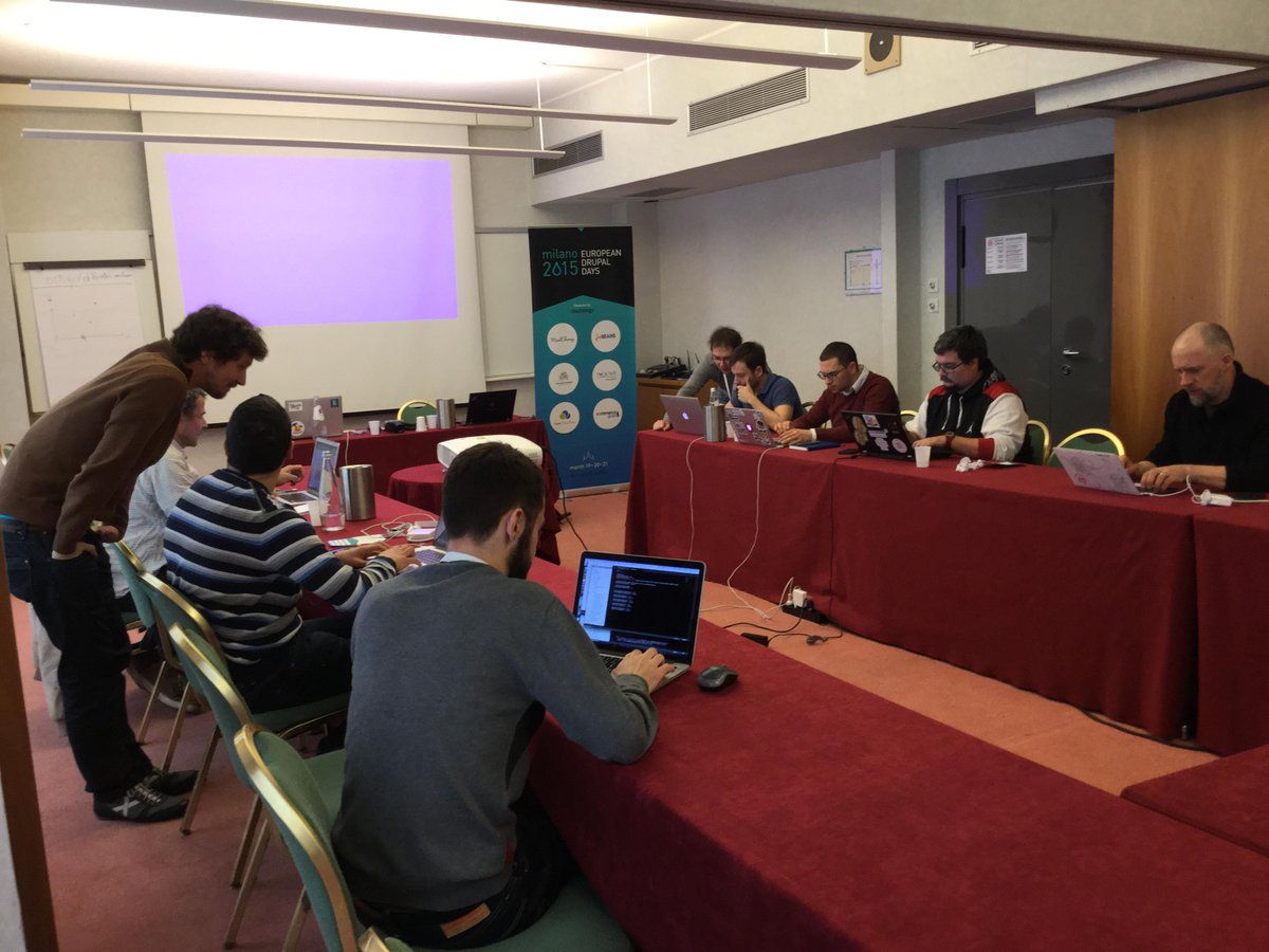 DrupalDaysEU's tweet photo. Coding for Rules in Drupal 8 @dasjo @the_real_fago #DrupalDaysEU #Workshop http://t.co/oVg5RI69JY