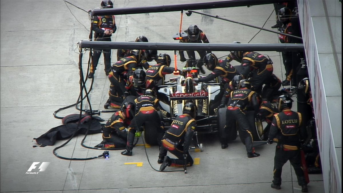 F1's tweet photo. "It's possible to do a one &amp; a half second stop"

WATCH @Lotus_F1Team pit stop practice: http://t.co/kQLDEYRZLO http://t.co/GXEgh8JPPq