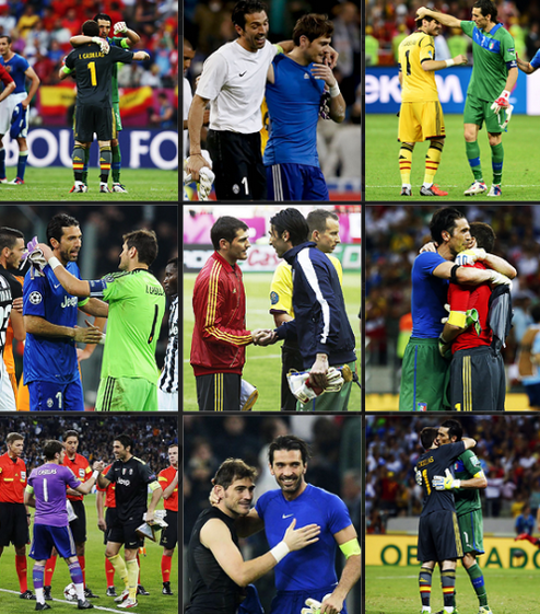 Two Best Goalkeepers of our generation:

Casillas &amp; Buffon

Games: 1731
Clean sheets: 692
Trophies: 37

2 LEGENDS!