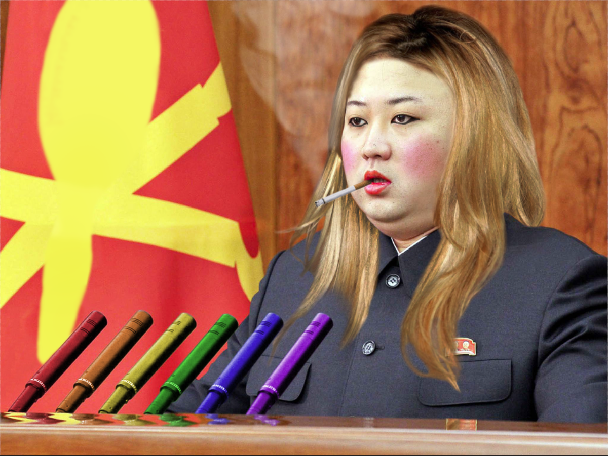 visionbleach's tweet photo. Looks like @KimJongNumberUn has changed his look again! #Fabulous http://t.co/HYhwDYVebW