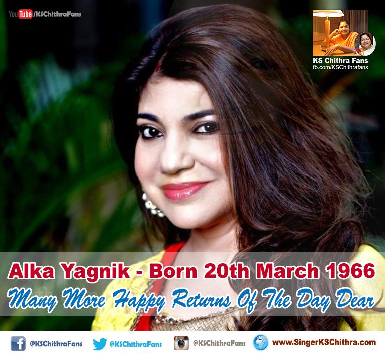 Indian Playback Singer Alka Yagnik Celebrating on her 49th Birthday Today. Happy B\day Mam!  