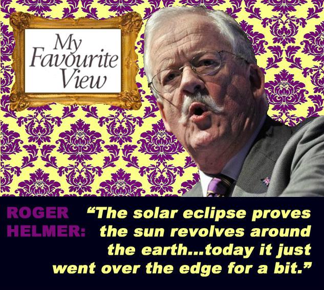 MyFavouriteView's tweet photo. Not to be eclipsed by #DavidSilvester, #UKIP #RogerHelmer breaks from reading tealeaves to comment on #eclipse2015 http://t.co/FWs9qNMCDl
