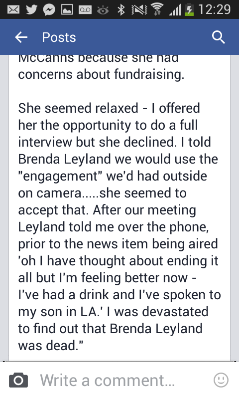  **Coroner records verdict of suicide in Brenda Leyland death**  INQUEST DETAILS AND FINDINGS CAinUhKWQAAVwa9