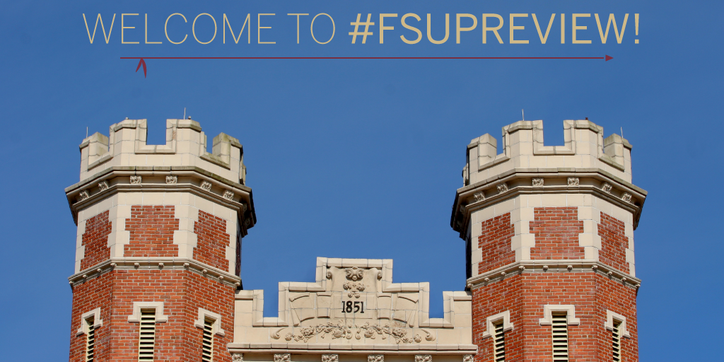 FloridaState's tweet photo. A big welcome to all of our new students &amp; family on campus today. Have a great #FSUpreview! http://t.co/IYL0p1Wv97 http://t.co/zTyZHLb9ZX
