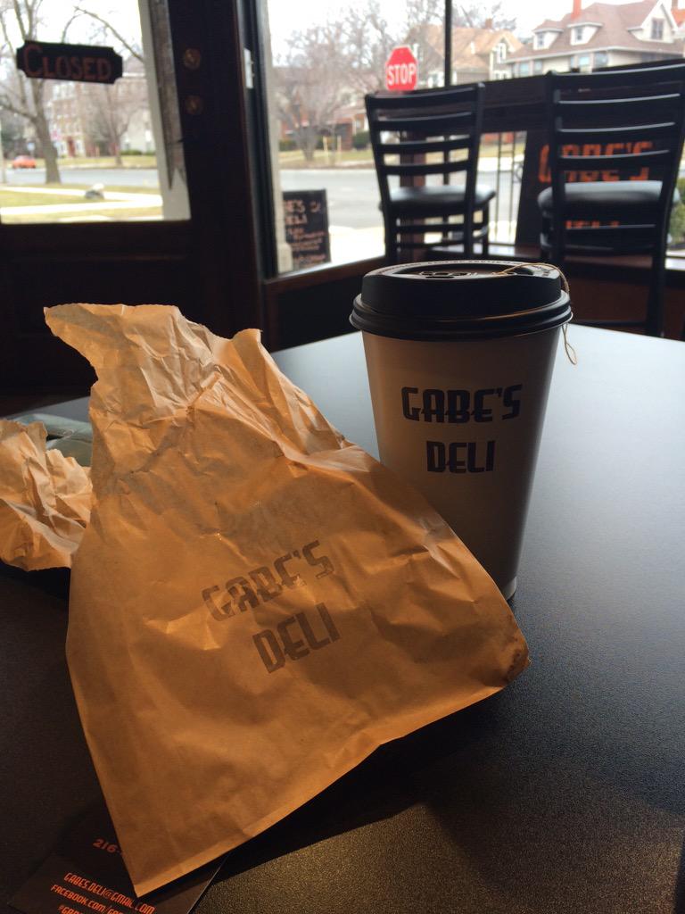EdgewaterNbhd's tweet photo. Great way to start the day - bagel & coffee from @GabesDeliCLE! #walkable #welikegoodfood #gethere http://t.co/HV8wm8QIzt