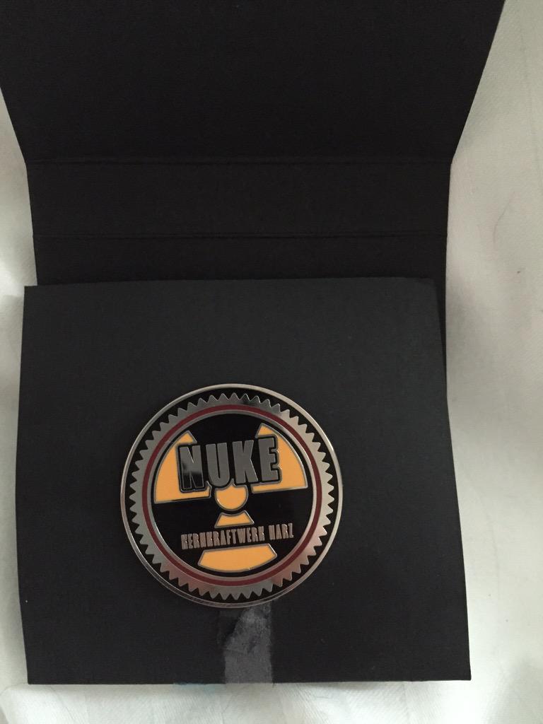 JW1's tweet image. Found this Nuke pin in my bag, giving it away in a few hours, Retweet &amp;amp; follow me to be in the giveaway! Gogo