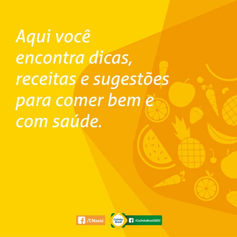 Você se alimenta corretamente? Para ter certeza, acompanhe as dicas do <a href="/cozinha_brasil/">Cozinha Brasil</a> ;)