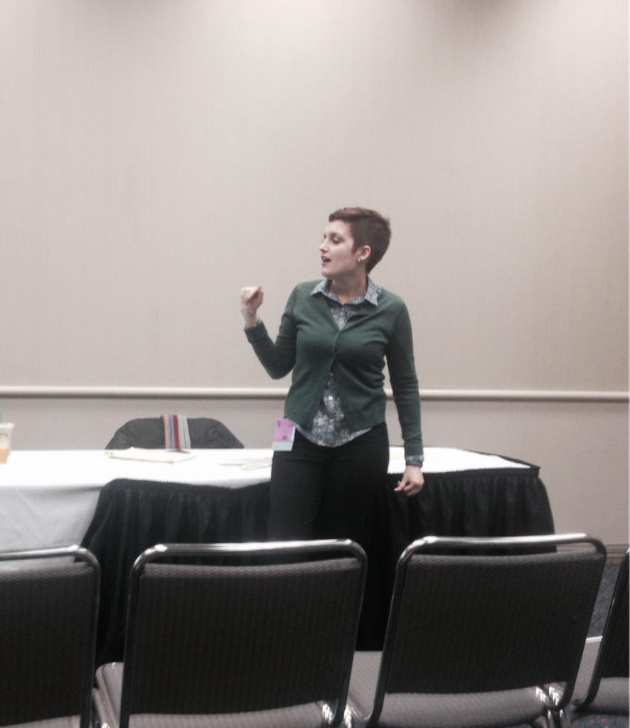 MsKrzak's tweet photo. A pleasure listening to @HollyAnnBrinker  talk about the Literacy Lifeboat and the importance of #UDL #macul15 http://t.co/m3kUqEywoj