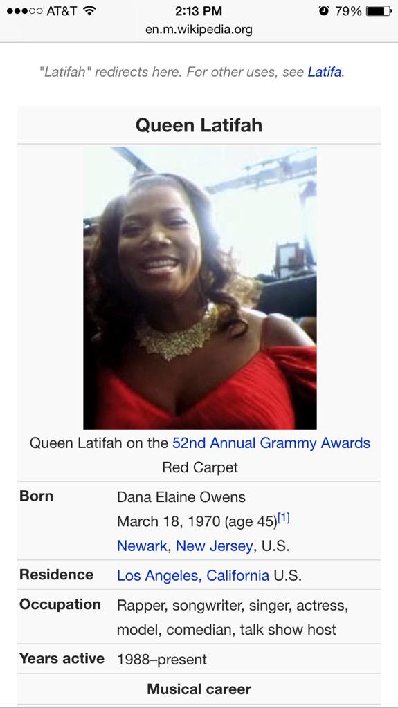 Queen Latifah\s bday was a couple days ago?! My bad Queen, happy belated bday - see.