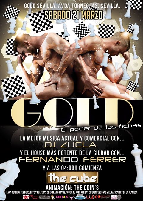 ACzucli's tweet image. MAÑANA SÁBADO NO TE PIERDAS LO QUE SE VA A MONTAR EN GOLD SEVILLA!!!!
DJ'S
ZUCLA &amp;amp; FERNANDO FERRER
Y MUCHAS SORPRESAS
