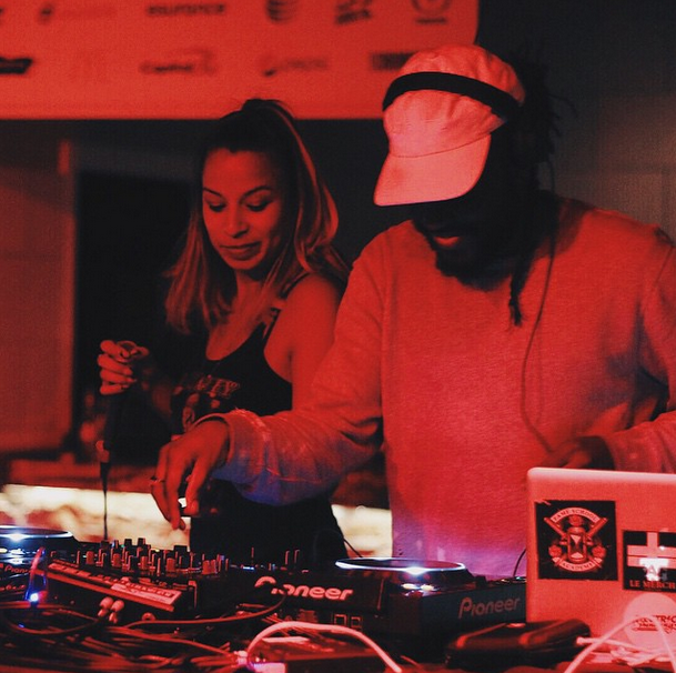 Houseparty_nyc's tweet photo. loving this shot @andrepower caught of these two last night <3 @MeLoXTRA @JasmineSolano #housepartysxsw http://t.co/ADG0JOl3fF