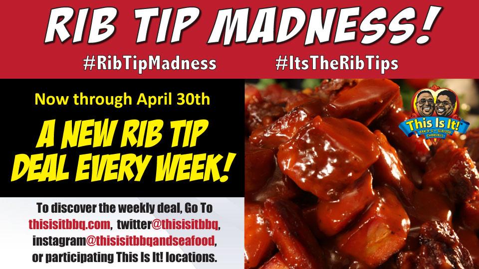 ThisIsItBBQ's tweet image. Can&apos;t forget about &quot;The Rib Tips&quot;! Look out for The Rib Tip Deal of The Week! &quot;Like Us&quot; on FB and Follow us on IG!