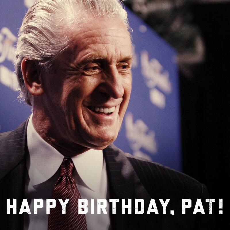 Please join us in wishing Pat Riley a very happy birthday! 