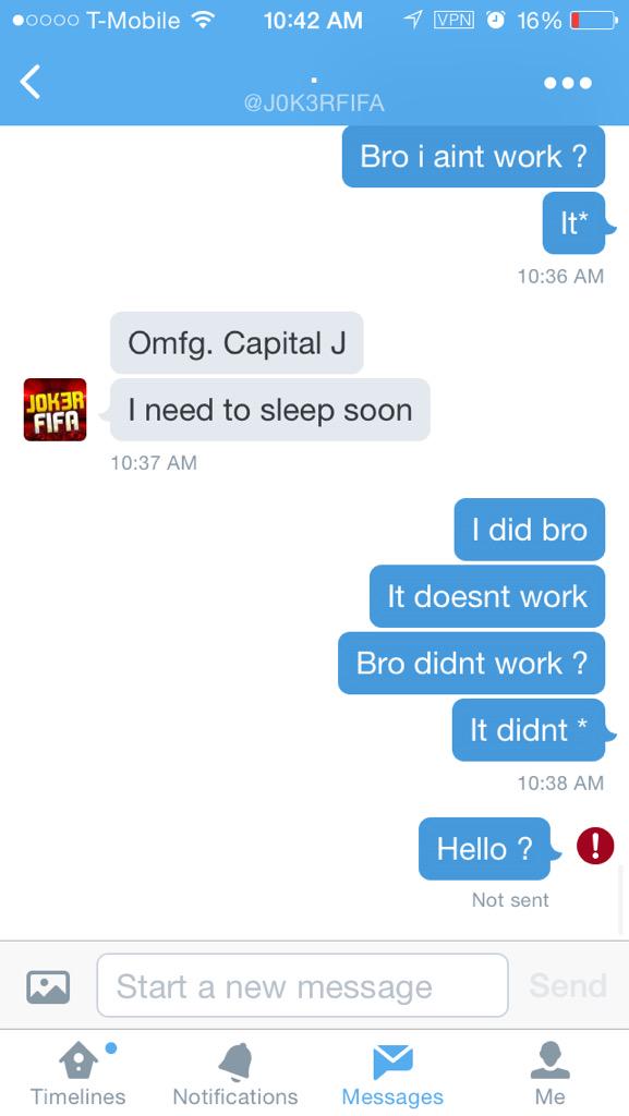 JustTheFinest_'s tweet photo. @J0K3RFIFA SCAMMED ME 15 DOLLARS !! Pleasee Help Me !! http://t.co/xipoVgTaZz