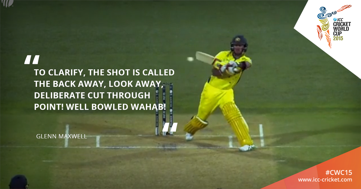 ICC's tweet photo. WATCH @Gmaxi_32 play one of the most remarkable shots you will ever see! http://t.co/Rp5u2GJyWP http://t.co/fMj6nC6MGC