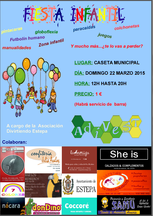 ADIVEST's tweet photo. Ya no queda nada para el domingo, Fiesta Infantil ADIVEST http://t.co/Z5EuhUepvF