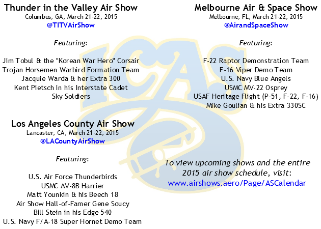 Keep tabs on ur favorite #airshow performer this wknd <a href="/mikegoulian/">Michael Goulian</a> <a href="/ACCAerialevents/">ACC Aerial Events</a> <a href="/GeneSoucy/">Gene Soucy</a> <a href="/BlueAngels/">Blue Angels</a> &amp; more!