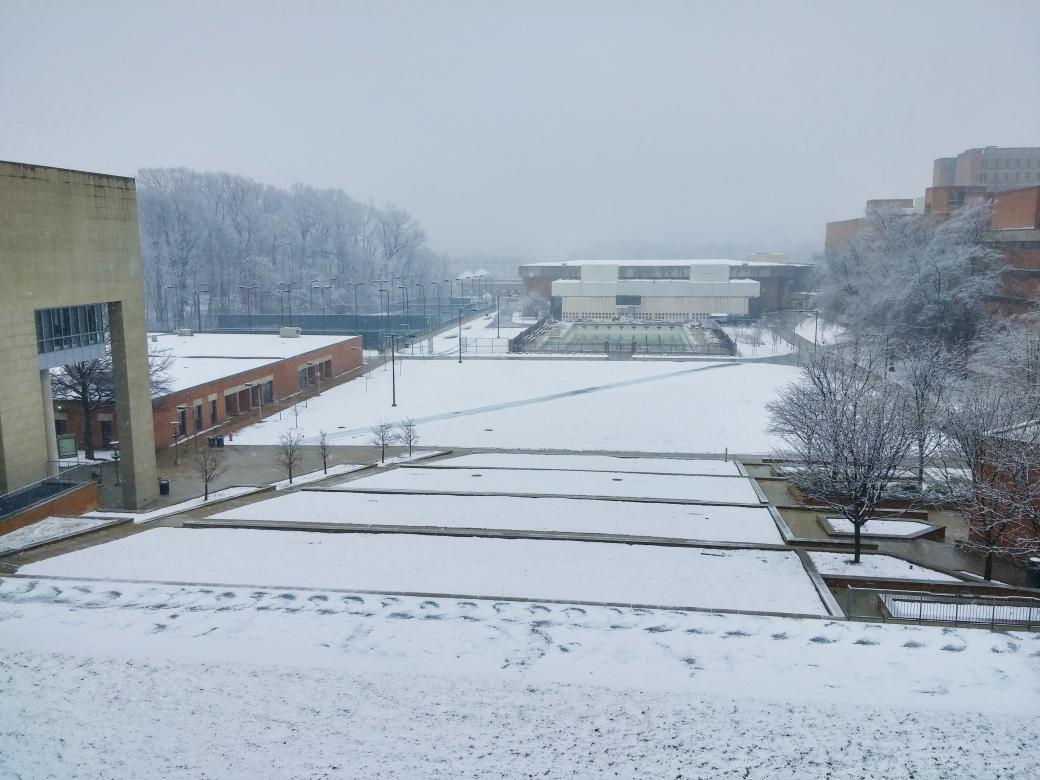 UMBCEvents's tweet image. The first day of spring on campus is not exactly what we expected.